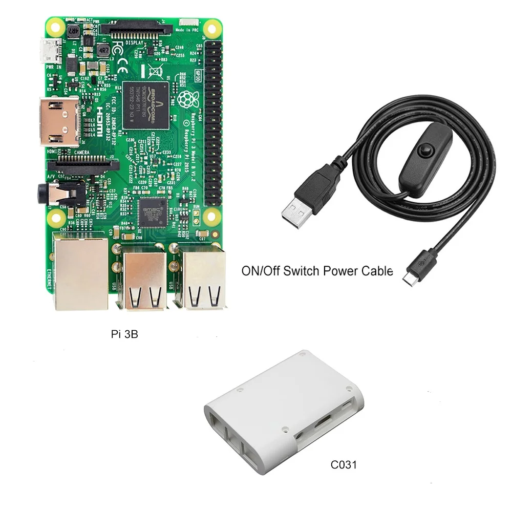 Оптовая продажа новая версия чехол в комплекте с ABS raspberry pi 3 + USB кабель для зарядки
