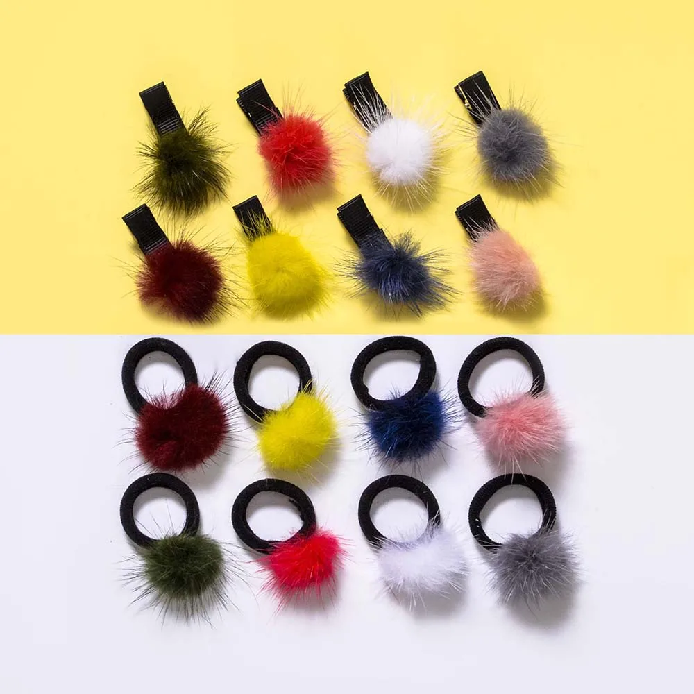10 шт./лот Детские милые аксессуары для волос головные уборы мини-норковые шарики