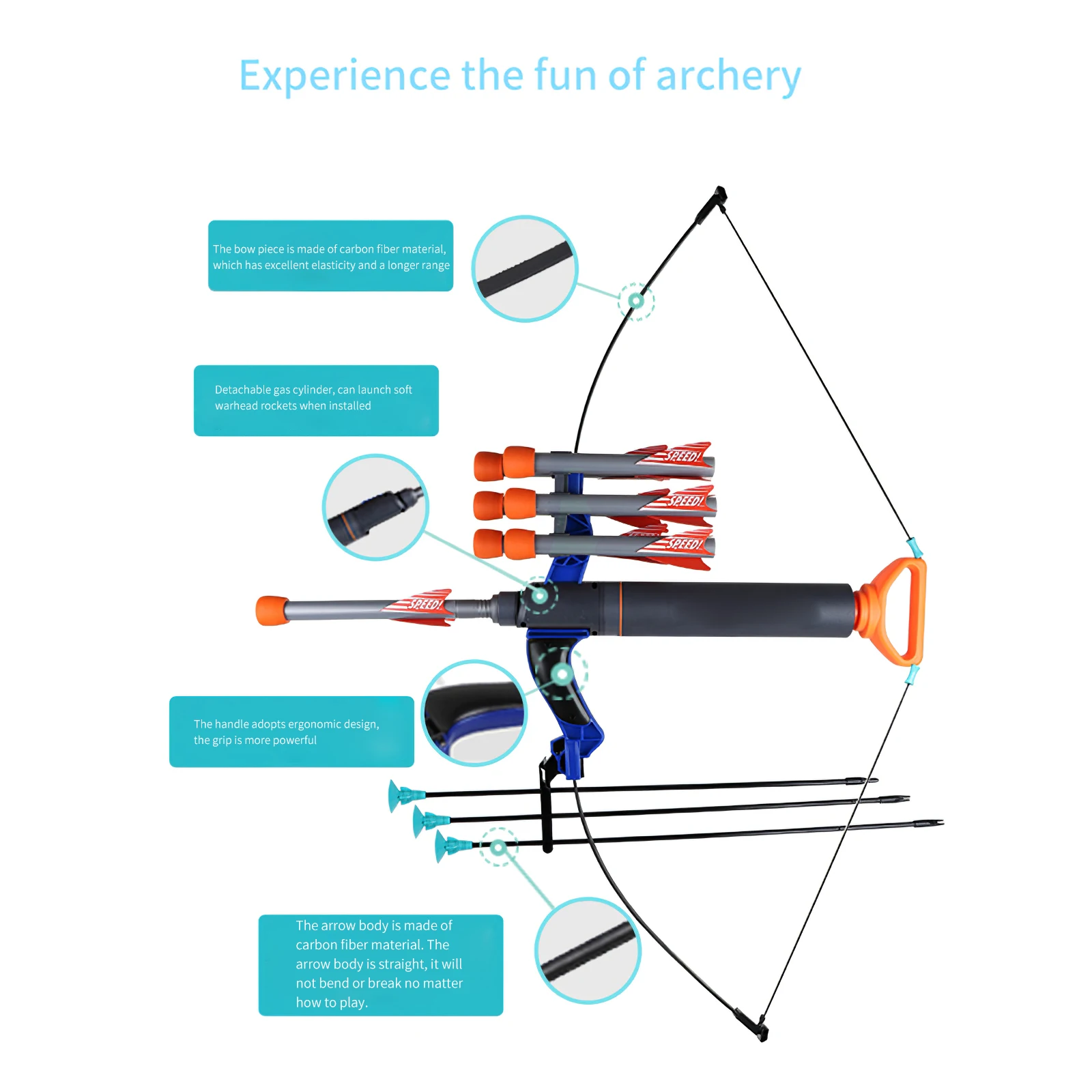 

Ergonomic Shoots Arrows Bow Arrow Toy Set Children Archery Shooting Set Outdoor Kids Arrows Easy to Use Archery Game Toy