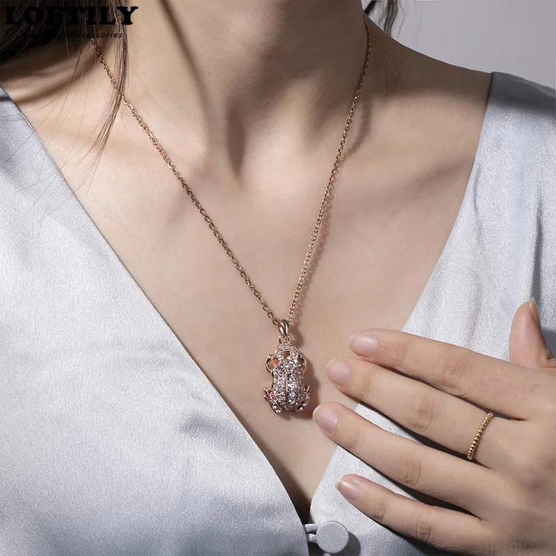 Винтажное ожерелье Futune подвеска из розового золота подарок для женщин