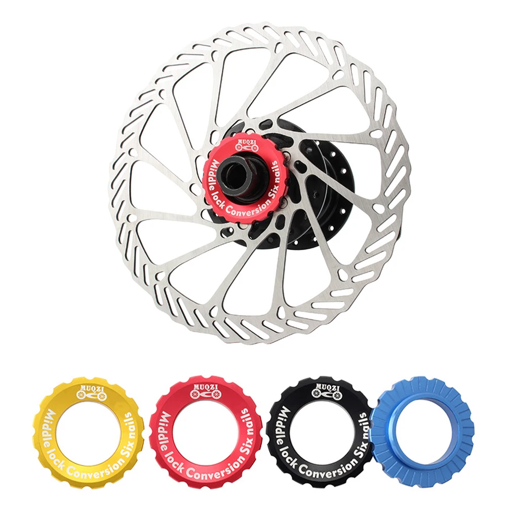 

MTB Bicycle 6-Hole Centerlock Adapter Cover Mountain Bike Hub Center Lock Conversion 6 Bolt Disc Brake Rotor CNC Fine Turning