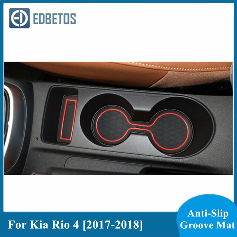 Для Kia Rio 4 X Line затворный слот коврики Нескользящие анти скольжения двери паз