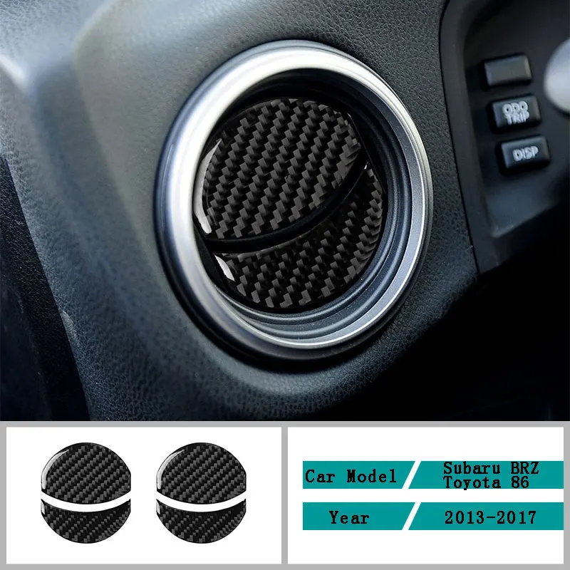 

Carbon Fiber Car Accessories Interior Center Control Air Outlet Decals Cover Trim Stickers For Toyota 86 Subaru BRZ 2013-2017