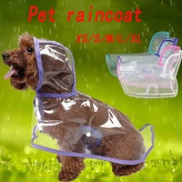 waterproof and fashionable pu transparent raincoat for pets small and medium sized dog two legged dog new cat raincoat