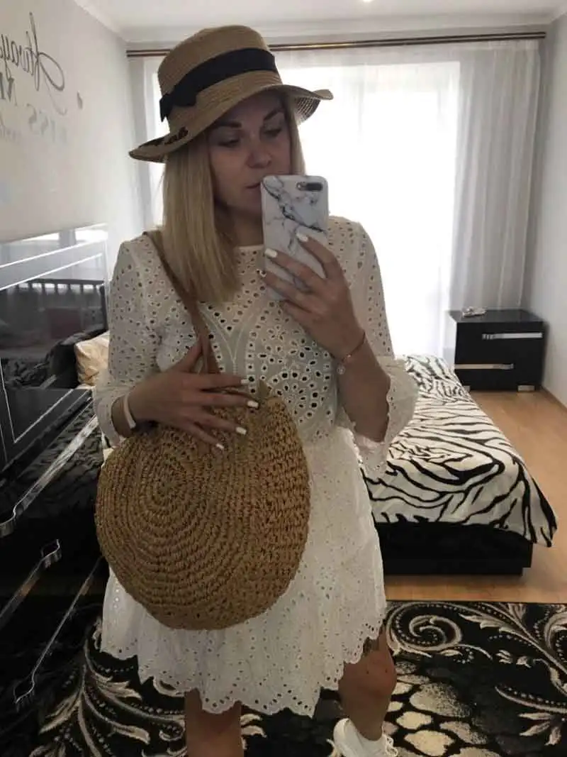 Богемный Вдохновленный мини платье из хлопка женское летнее с расклешенными