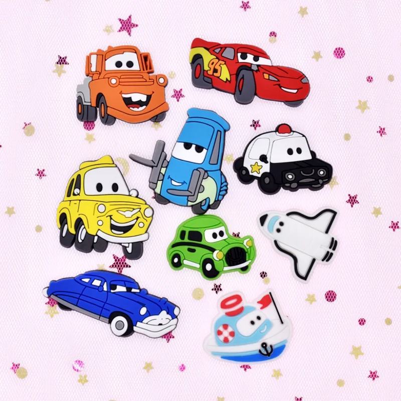 

Hot Sale 10/25Pcs Mixed PVC Shoe Decoration Croc Charms Designer for Croc JIBZ Kids X-mas Party Gift