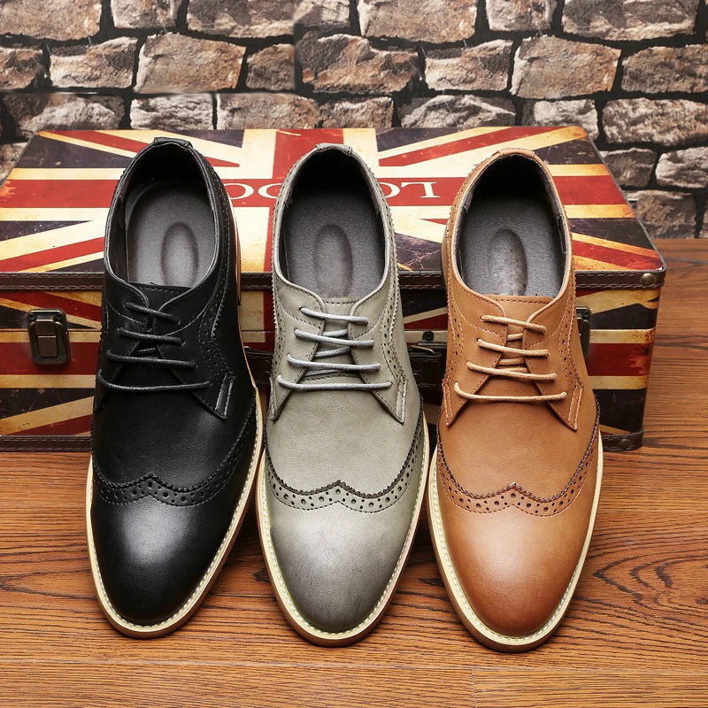 

Мужские модные свадебные туфли в британском стиле, Броги из коровьей кожи, туфли с острым носком и резьбой, мужские кроссовки