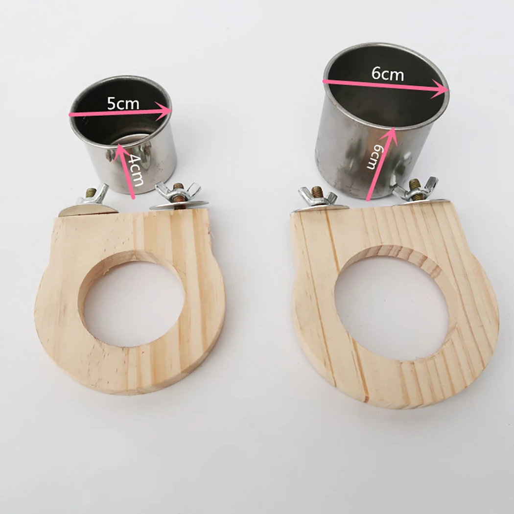 

Bird Feeding Bowl Stainless Steel Creative Parrot Food Bowl Bird Feeding Cup with Clamp Hanging Bowl Bird Feeder Accessories