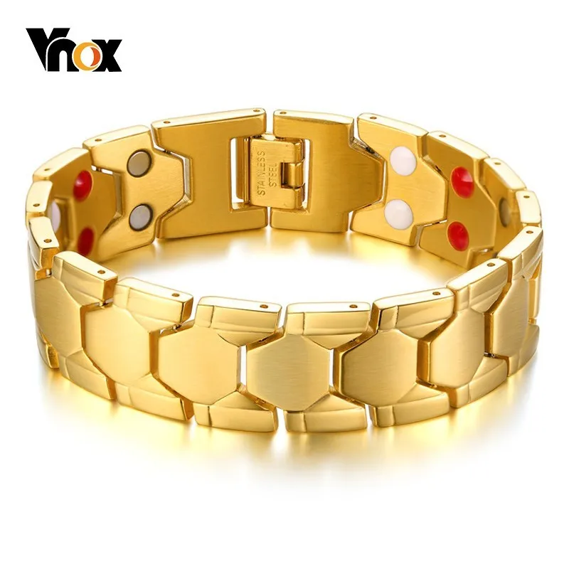 Мужской терапевтический браслет Vnox стильное био энергия здоровье ювелирные