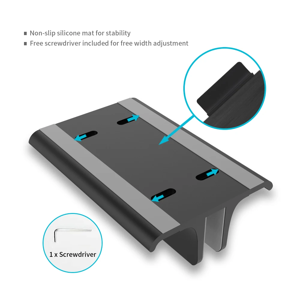 Вертикальная подставка для ноутбука регулируемая настольная док-станция