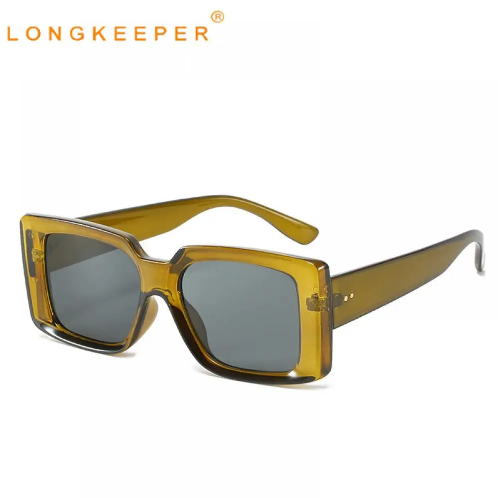 

LongKeeper Square Sunglasses Women 2021 Brand Designer Retro Rectangle Sun Glasses Vintage Gradient Female Oculos Feminino UV400