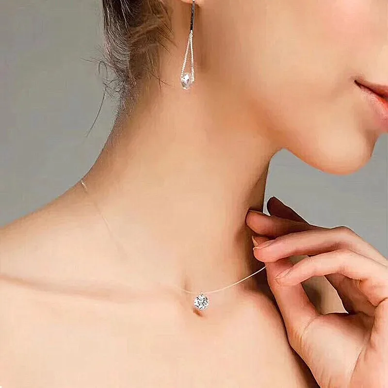 Новое ожерелье с подвеской каплей 2018 прозрачная леска ювелирные изделия по