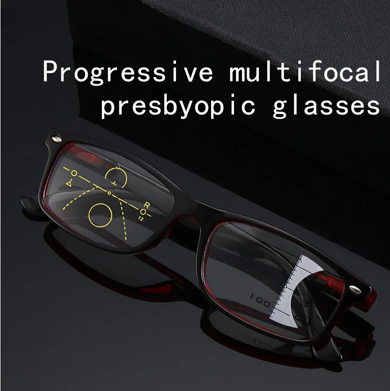 Мужские прогрессивные многофокальные очки для чтения мужские и женские синие с