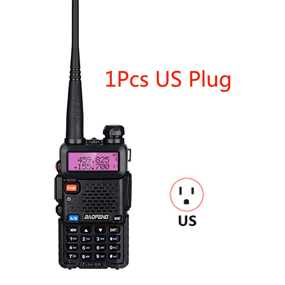 MY0093 BaoFeng BF-UV 5R(UV-5R 3rd Gen) 5-Watt Dual Frequency Two-Way Radio(136-174Mhz VHF& 400-520Mhz UHF) Includes full kit - Цвет: MY0093