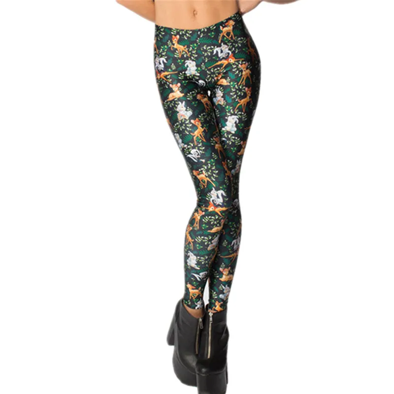 Женские леггинсы DOUBCHOW с эластичным поясом цифровым 3D принтом Галактики 2017