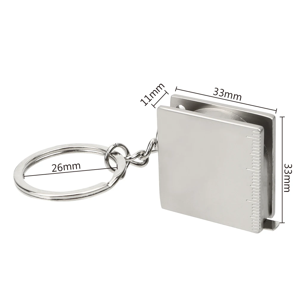 

NICEYARD Retractable Tape Measure Stainless Steel Ruler Pull Ruler Keychain Key Ring Gauging Tools Measuring Tools Keyring