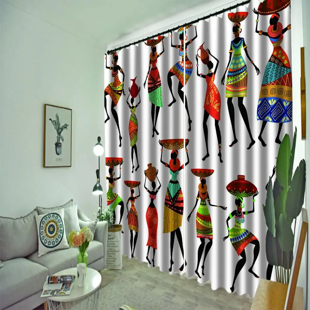 

Abstract figure curtains 3d curtains new window balcony thickened windshield blackout curtains