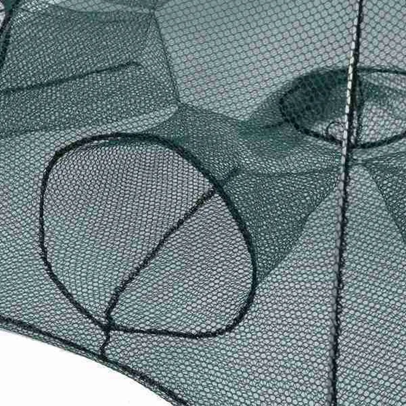 

2Pcs Portable Foldable 8 Sides 8 Holes Automatic Fishing Net Landing Net Trap Cast Dip Cage Fish Shrimp Trap Fish Net