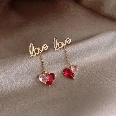 

2021 new girl women's new fashion earrings moon universe stars rainbow Heart Crystal Stud Set Jewelry anniversary gift