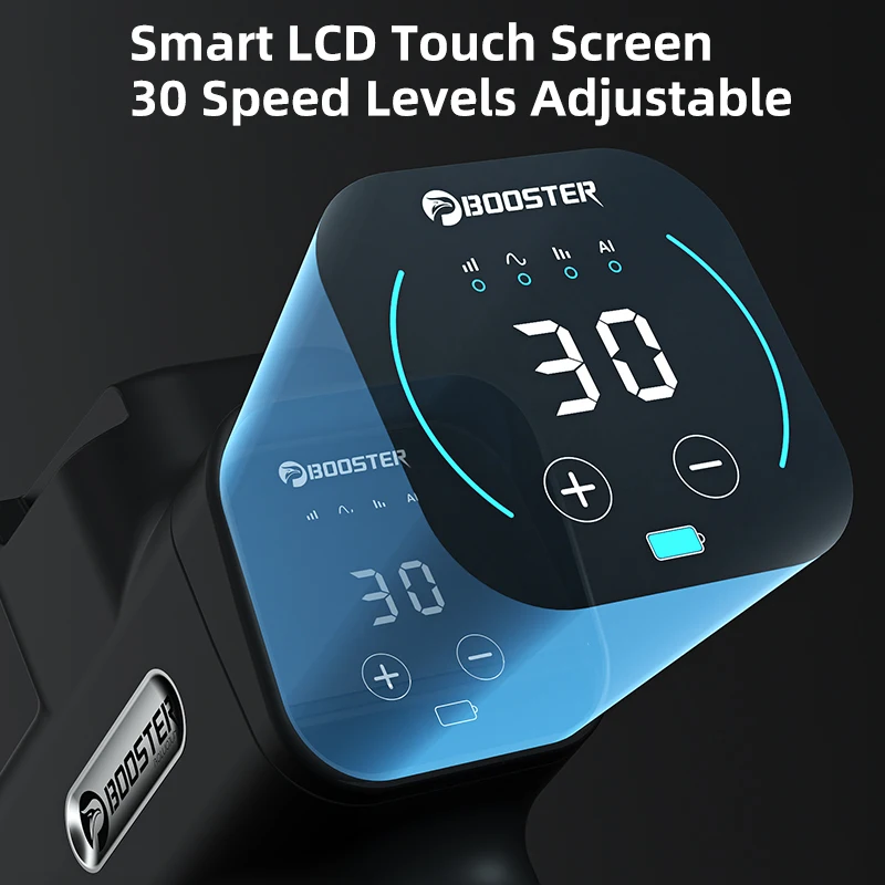 Бустер профессиональный мощный массажный пистолет с сенсорным ЖК-экраном 30