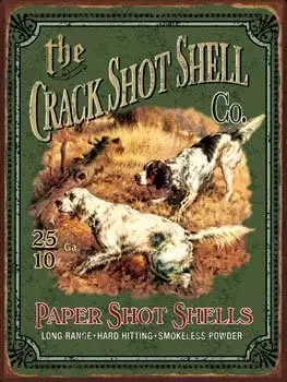 

Винтажный металлический знак трещины выстрел, Охота Рыбалка и на открытом воздухе персонализированное настенное художественное украшение