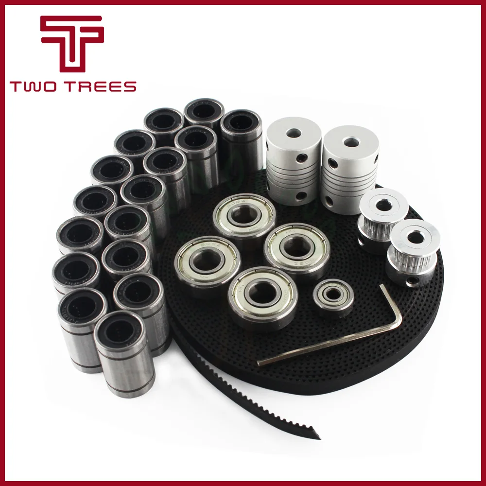 Запчасти для 3d принтера Reprap i3 комплект механизма GT2 шкив грм 608ZZ подшипник LM8UU 624ZZ