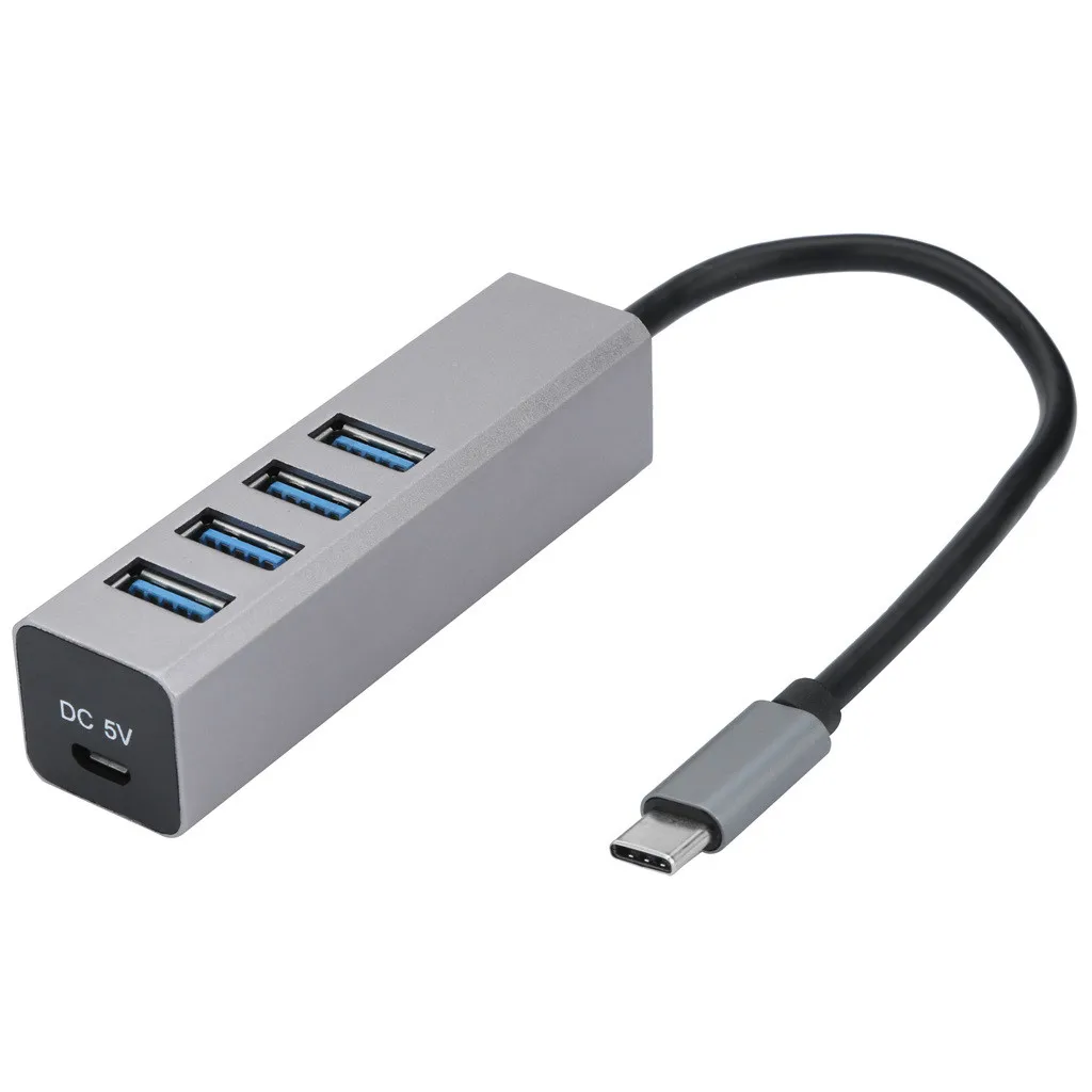 Концентратор USB C Ouhaobin высокоскоростное зарядное устройство 3 0 чип 4 портовый