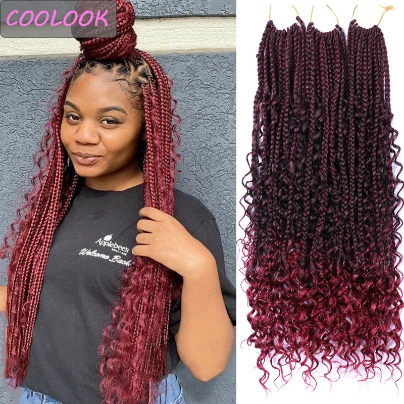 

Косички для волос «Бохо», синтетические богемные косички для наращивания волос, с кудрявыми краями, раздельные, с эффектом омбре, в стиле бо...