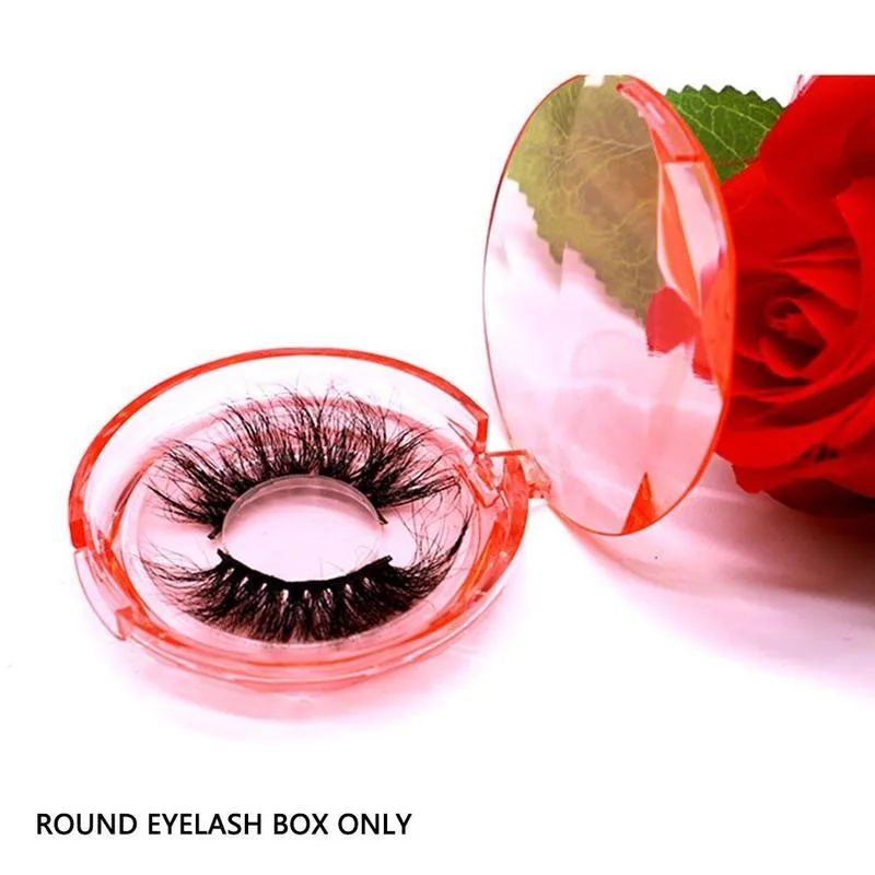 Круглая коробка для ресниц органайзер прозрачная упаковка вафель чехол