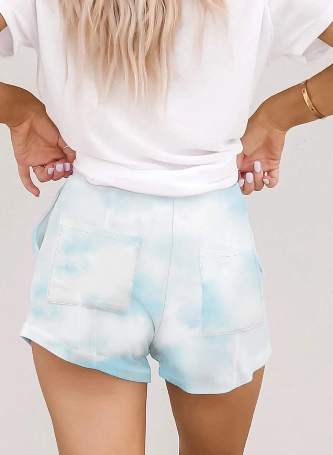 

Hot Shorts Women Summer Tie Dyed Casual High Waist Lace Up Home Short Pants Fashion Sexy Ladies Slim Sports Shorts Plus Size 5XL