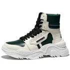 Мужские повседневные ботинки, высокие ботинки на шнуровке, обувь для инструментов, обувь на платформе, износостойкая противоскользящая защитная обувь