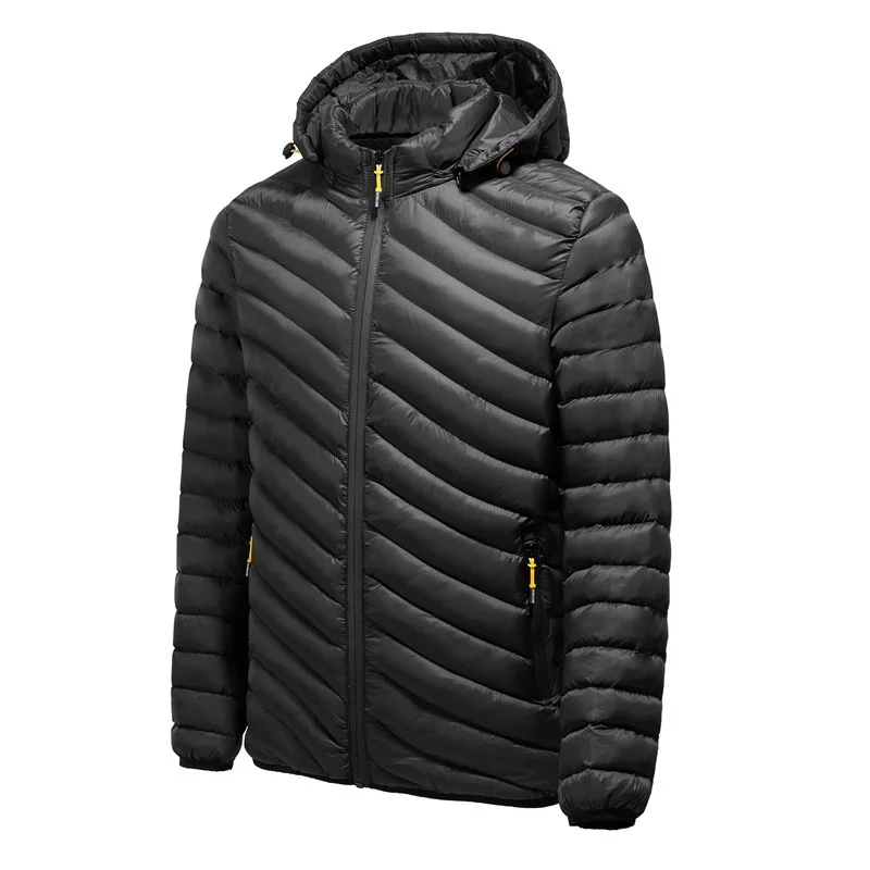 2021 winter new cotton-padded jacket men's  removable hood cotton-padded jacket hooded cotton-padded jacket men