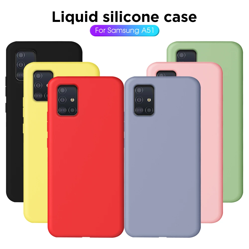 For Samsung Galaxy A51 A71 S10E S10 Plus Case Liquid Silicone Rubber Soft TPU Cover A515F A 71 |