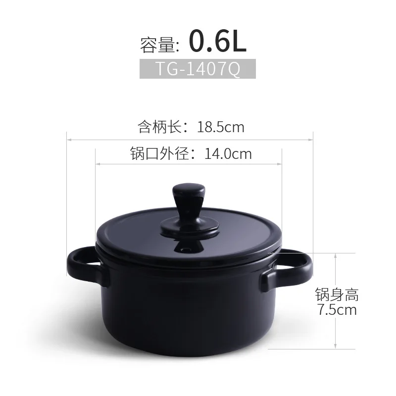 

Light Luxury Pot Ceramic Casserole/Stewpot Household Soup Earthen Jar Claypot Rice Casserole Ceramic Pot Cooking Non-Stick Pan
