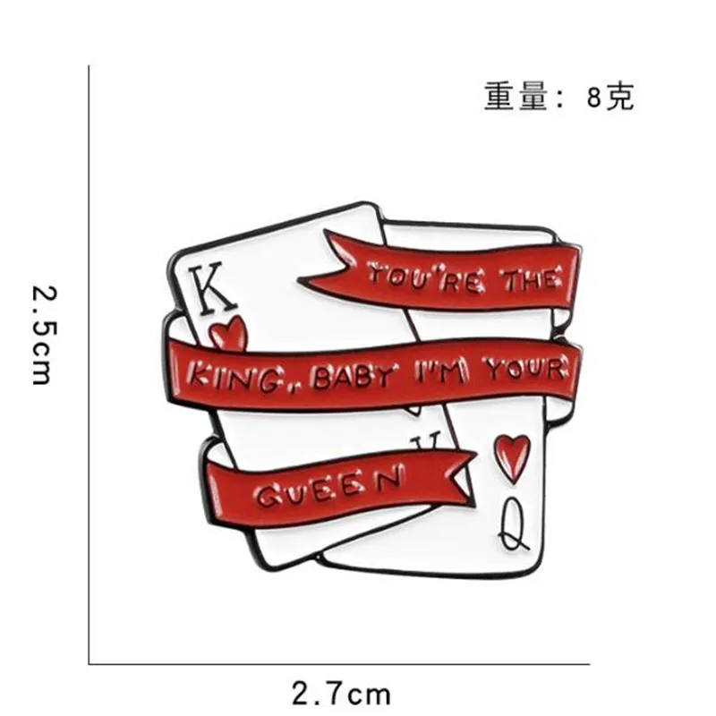 Новая лента игральная карта металлический значок одежда куртка Футболка