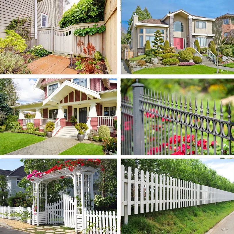 Виниловый фон Nitree для фотосъемки в европейском и американском стиле вилла сад