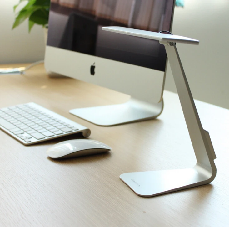 Ультратонкая настольная лампа Mac с 3 режимами затемнения для чтения и учебы, мягкий ночник с защитой глаз, складная перезаряжаемая настольная лампа