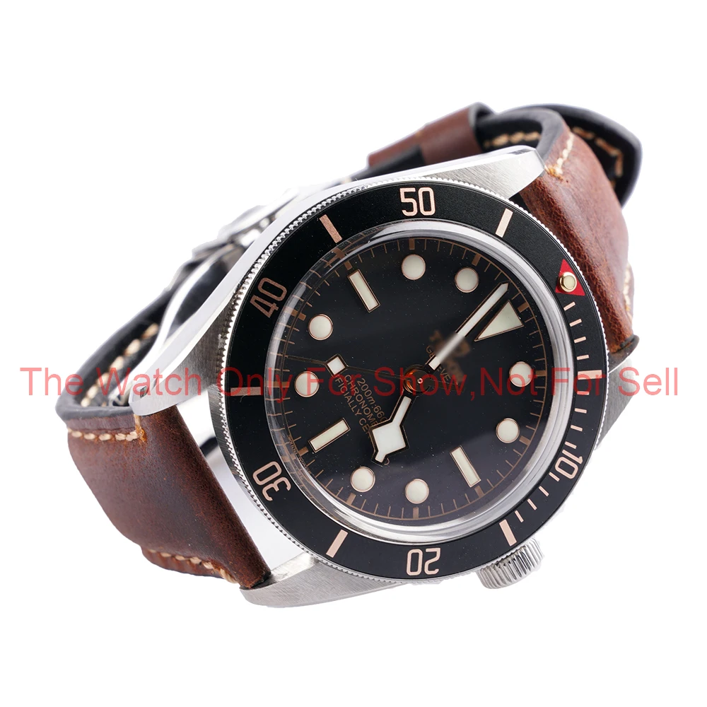 Rolamy 20 22mm Genuine Leather Replacement Wrist Watchband Strap Belt Loops Band Bracelets For Rolex Tudor Black Bay 58 Seiko