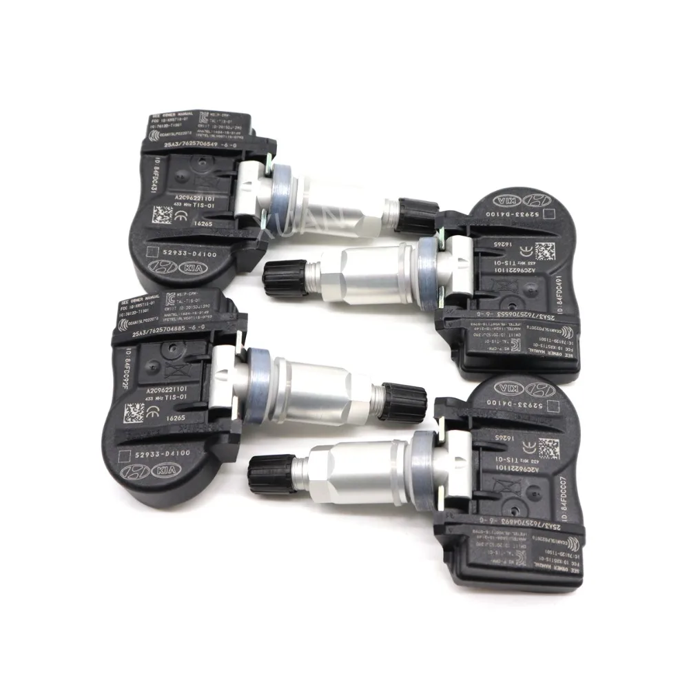 XUAN 4 шт. TPMS датчик давления в шинах 52933-D4100 для hyundai ELANTRA I30 FASTBACK KIA OPTIMA NIRO Sorento
