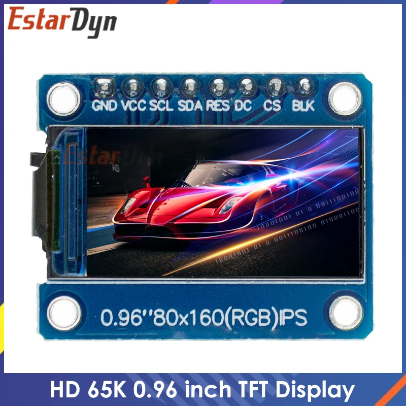 HD 65K 0 96 дюймовый TFT дисплей Ips ЖК экран Привод IC ST7735S 3 В 160x80 SPI интерфейс для