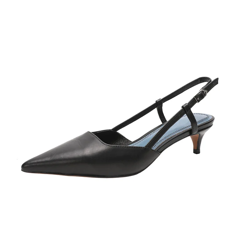 

Closed Toe Sandals Female Shoe 2021 Summer Med Shallow Mouth Buckle Strap Clear Heels Girls Comfort Beige Medium Spring Stiletto