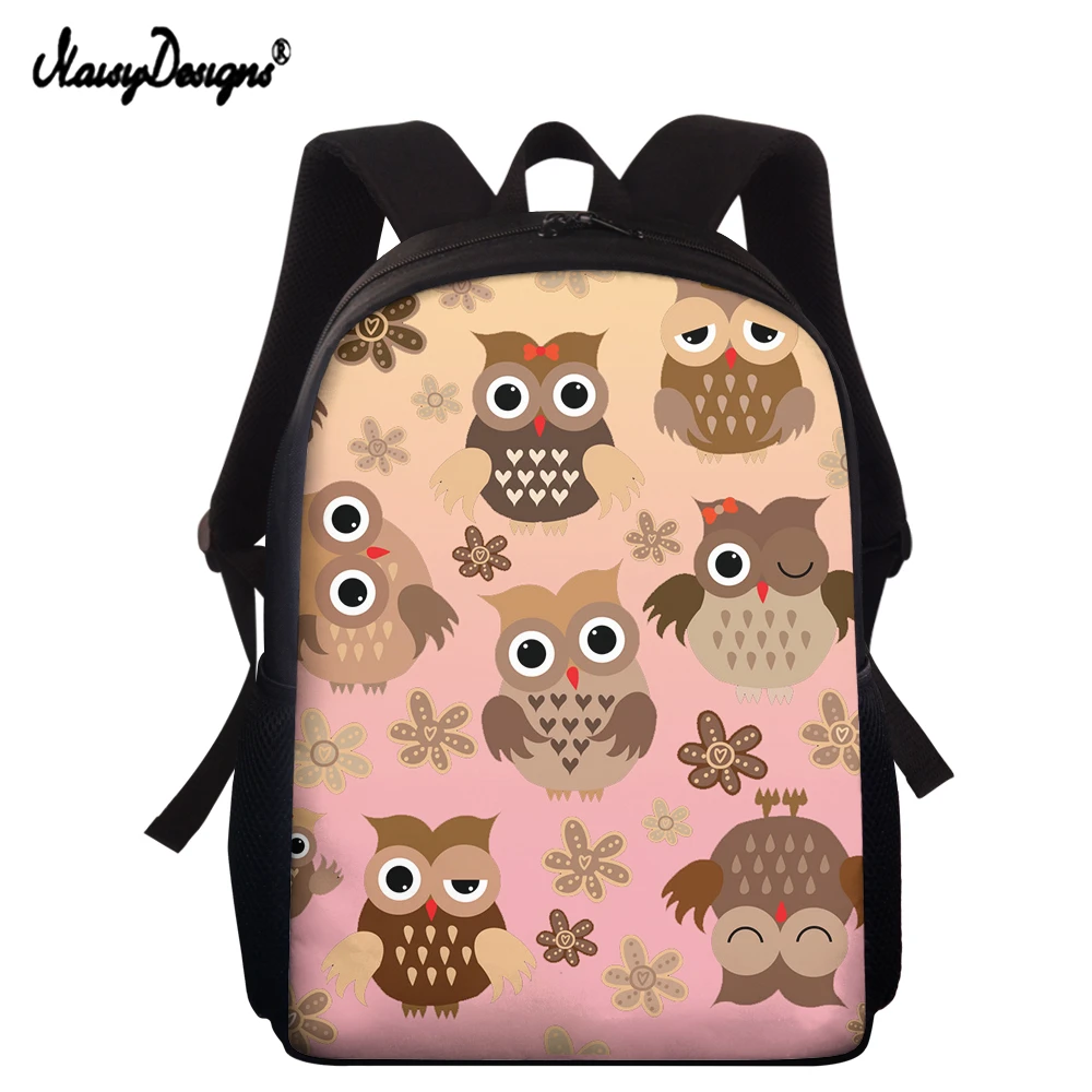 

NOISYDESIGNS Cartoon Owl Women School Bags Casual Shoulder Book Backpack Big Capacity Schoolbag For Boys Girls Mochilas Escolar