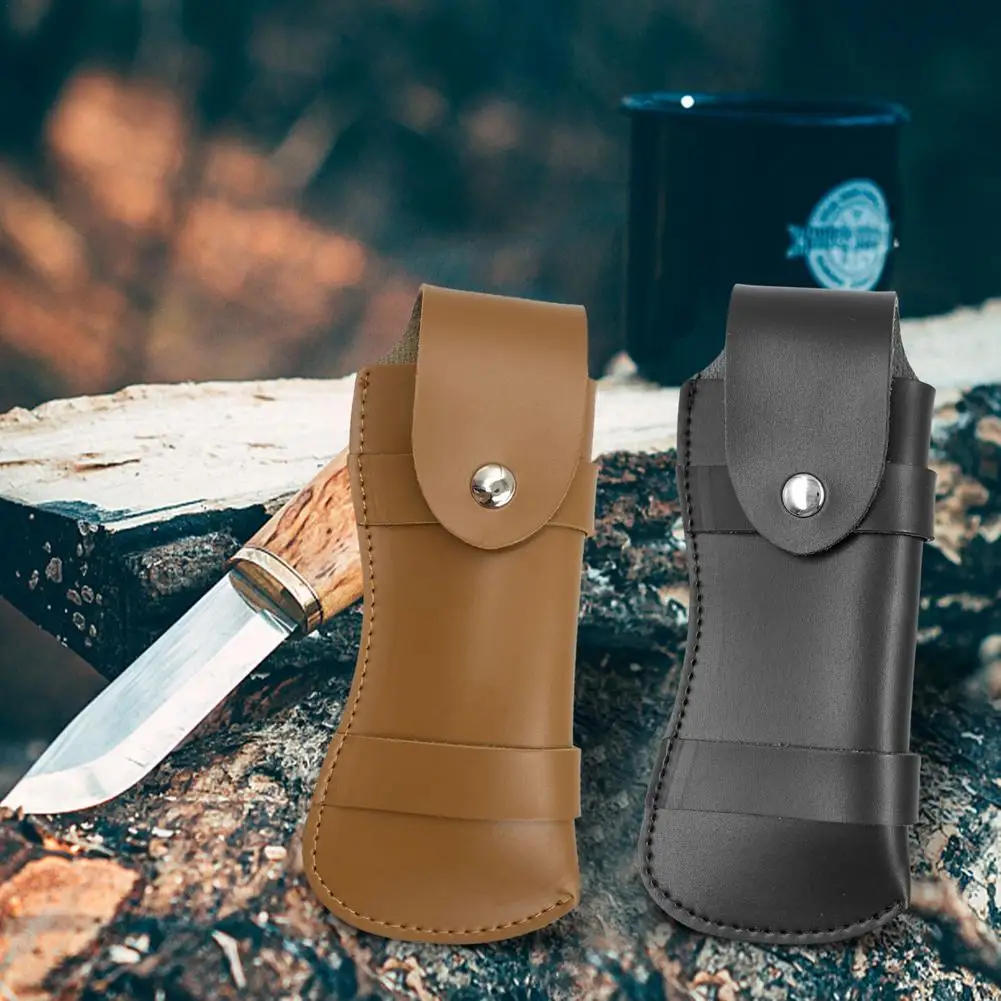 

Knifes Pouch Pocket Scabbard Leather Protective Sheath Weatherproof Outdoor Belt Knifes Holster Easy Carrying Folding Knifes