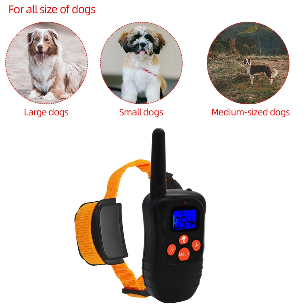 

300M Pet Trainer Electric Dog Shock Training Collar Anti-Bark Equipment Waterproof Rechargeable Dog Remote Control Receiver
