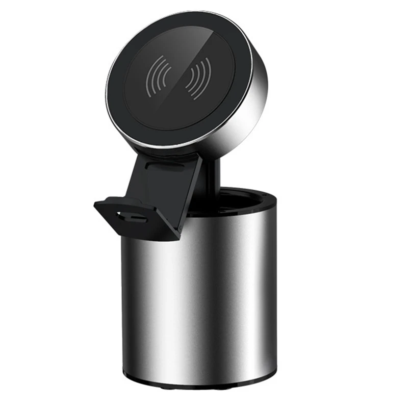 

15W Wireless Charger with Phone Holder, Pen Holder Two-In-One Wireless Charger, Support for Smartphones and Tablets