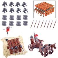 medieval knights horse carriage building blocks military figures weapons rome castle soldiers parts commander animals moc toys
