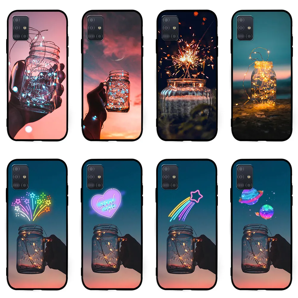 

Матовый чехол для телефона Samsung Galaxy A51, 4G, искусственная яркость, детские мягкие чехлы, стеклянная бутылка, силиконовая крышка