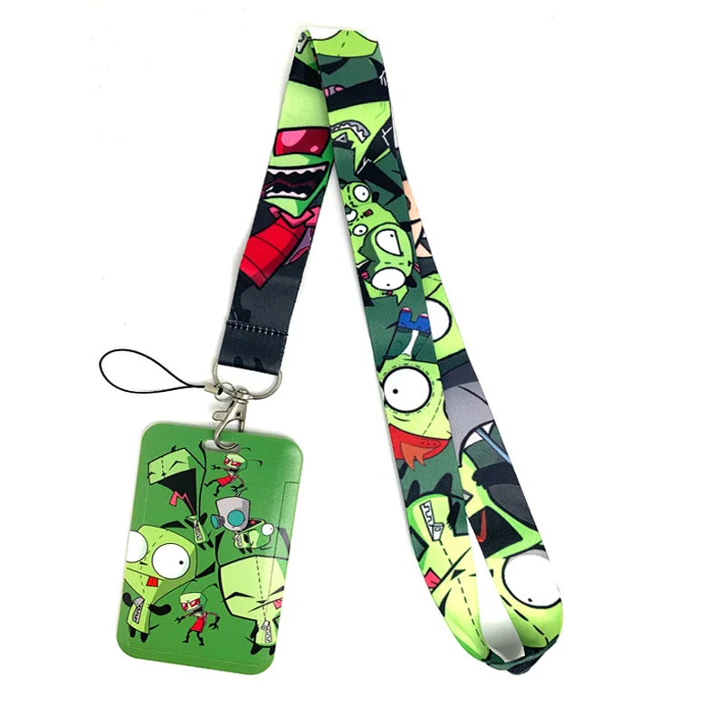 

Cartoon Invader Zim Print Lanyard For Keys Neck Straps USB Gym ID Card Badge Holder Mobile Phone Rope with Keyring Accessories
