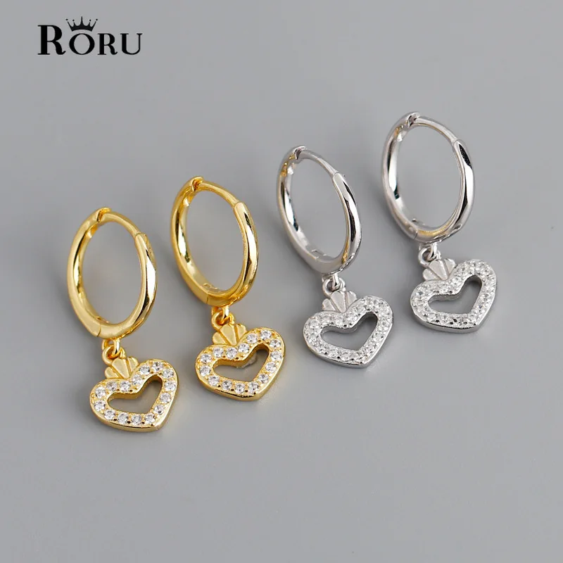 

Real s925 Sterling Silver LOVE Heart Design Drop Earrings for Women Female Summer New Trendy Elegant Simple Party Jewelry Gift
