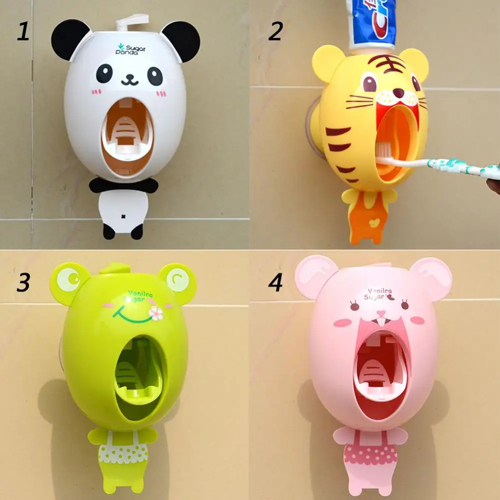 Автоматический диспенсер для зубной пасты с мультяшными животными|Держатели